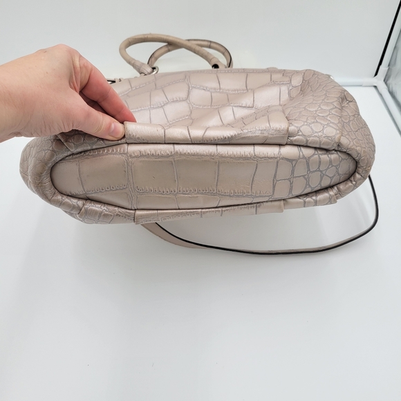Coach Madison Sophia Embossed Satchel Sand Shoulder bag w Shoulder Strap - Picture 10 of 13